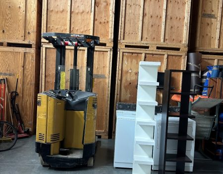 Furniture stored safely inside a Riteway warehouse